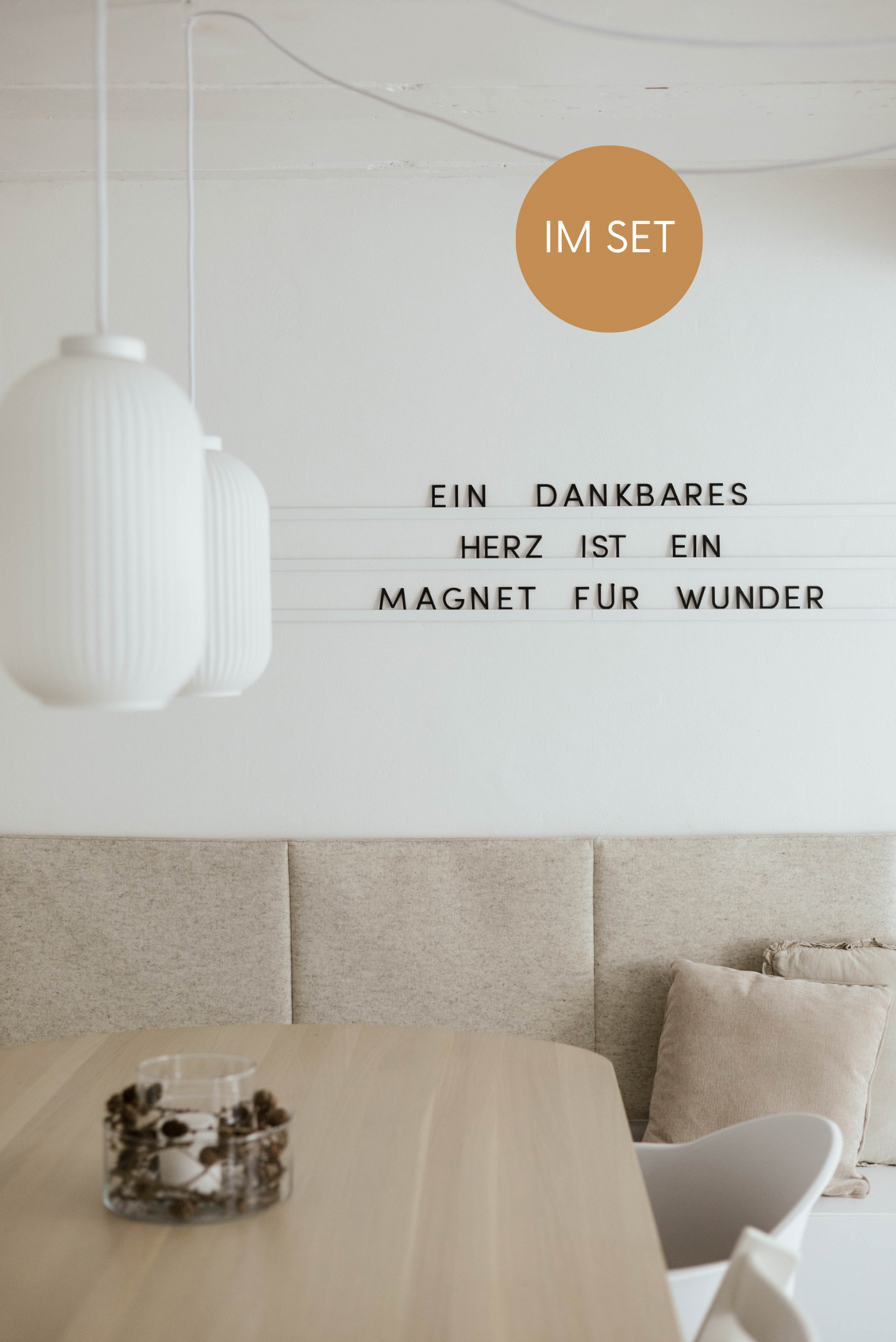 Schriftzug "Dankbares Herz" für Letterboard, kleine Version