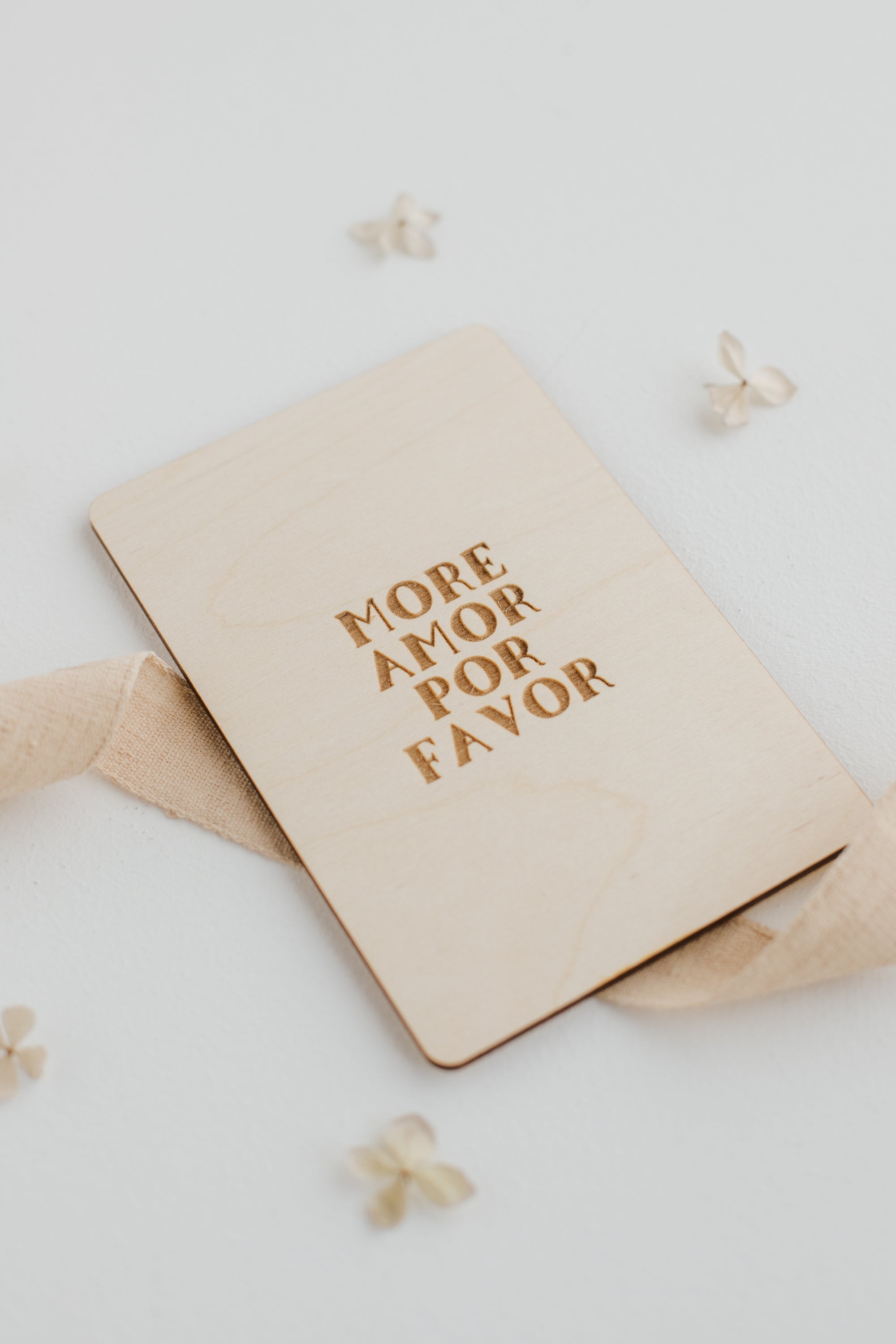 Holzkarte More Amor Por Favor