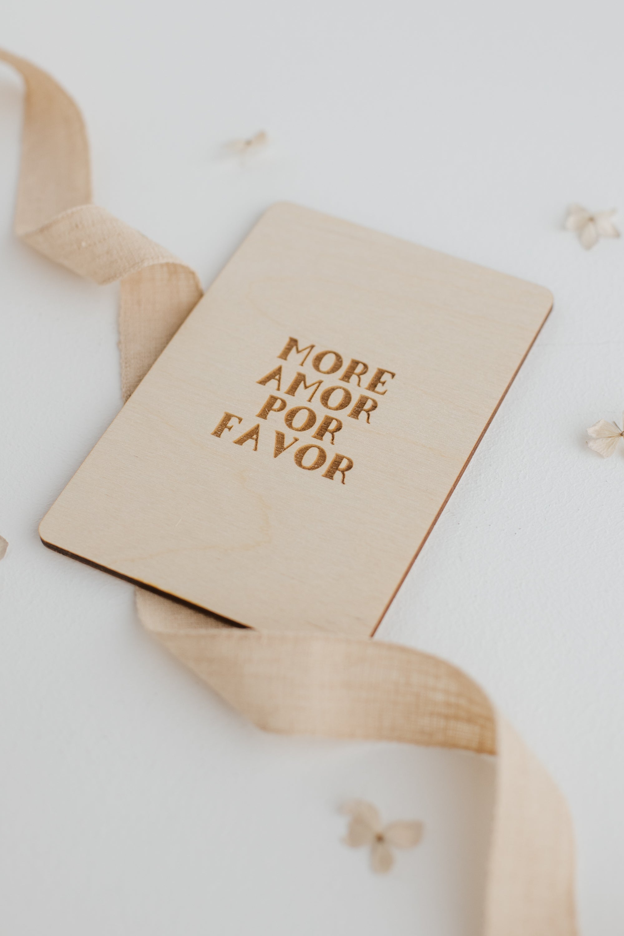 Holzkarte More Amor Por Favor