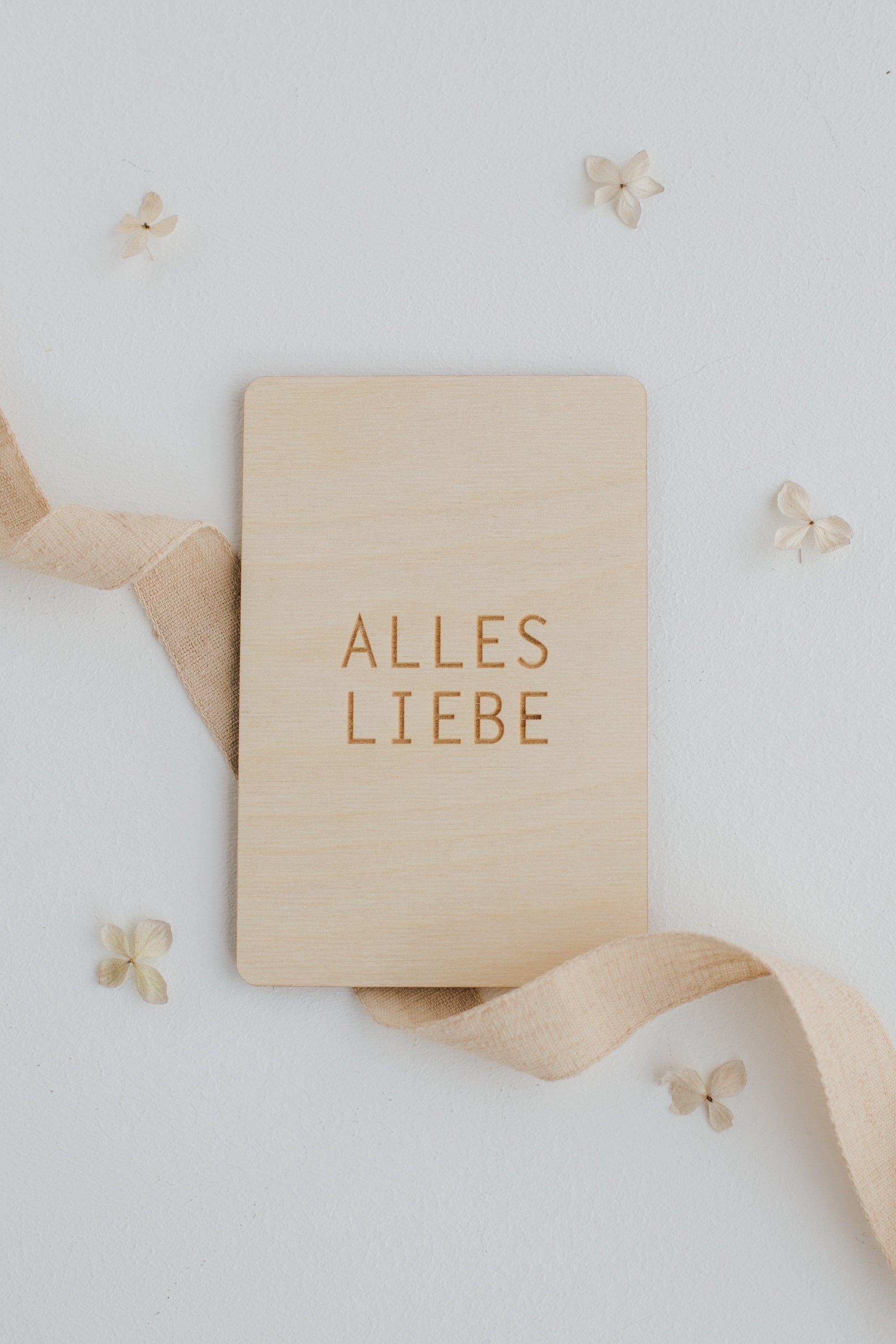Holzkarte Alles Liebe