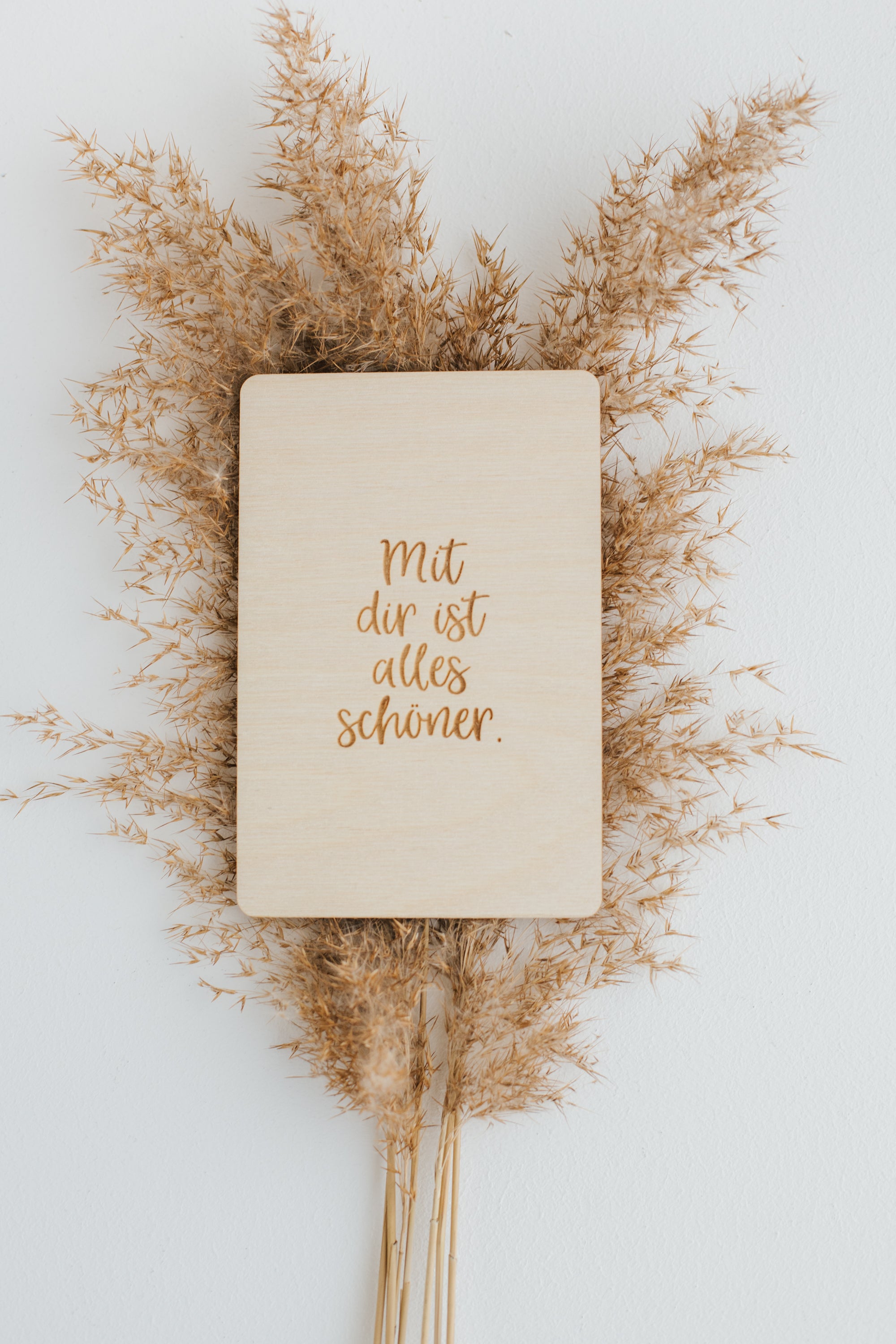 Holzkarte Mit dir ist alles schöner