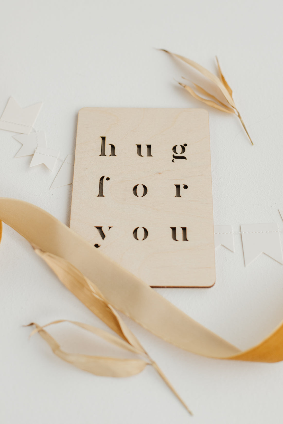 Holzkarte hug for you Cutout