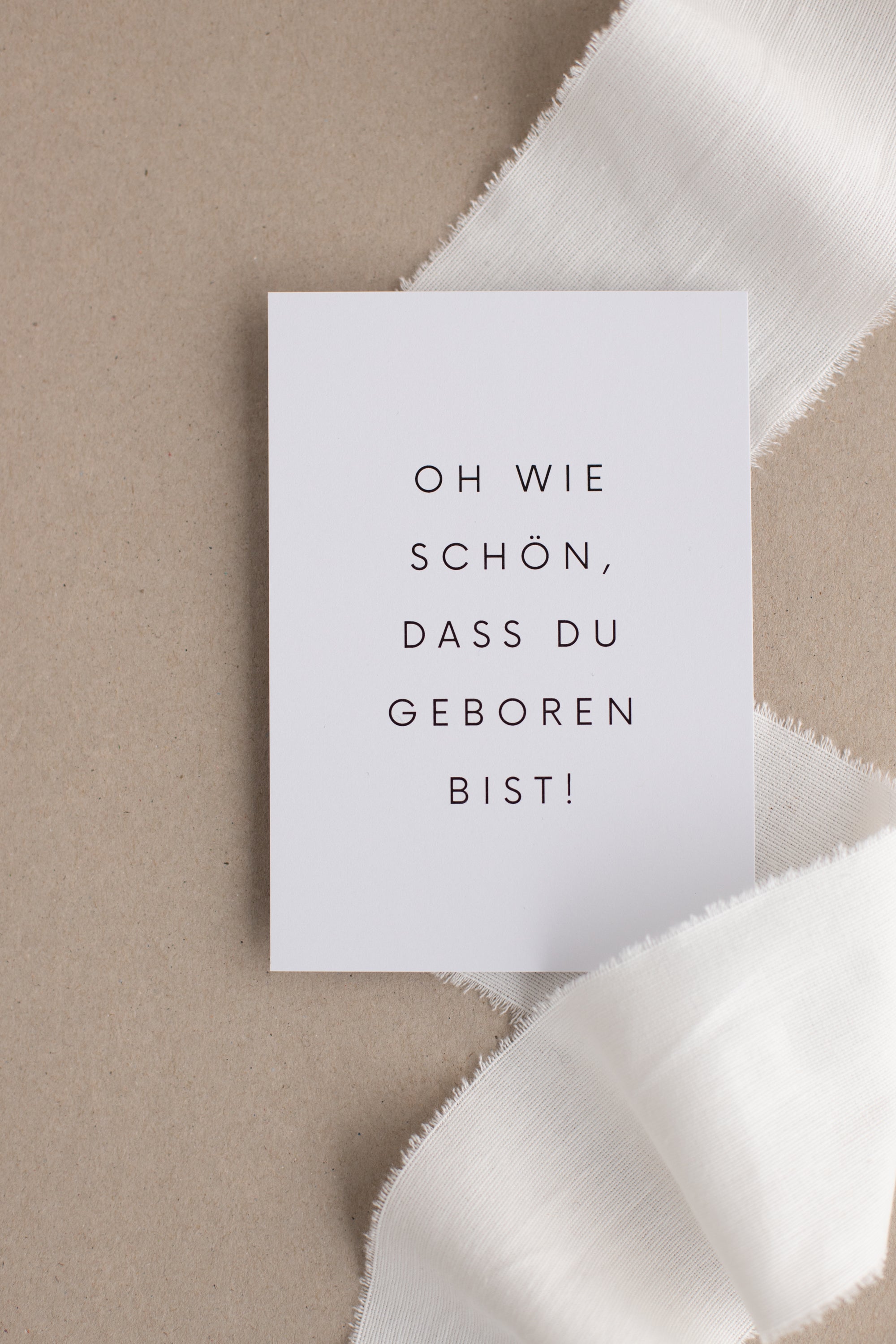 Postkarte Oh wie schön, dass du geboren bist