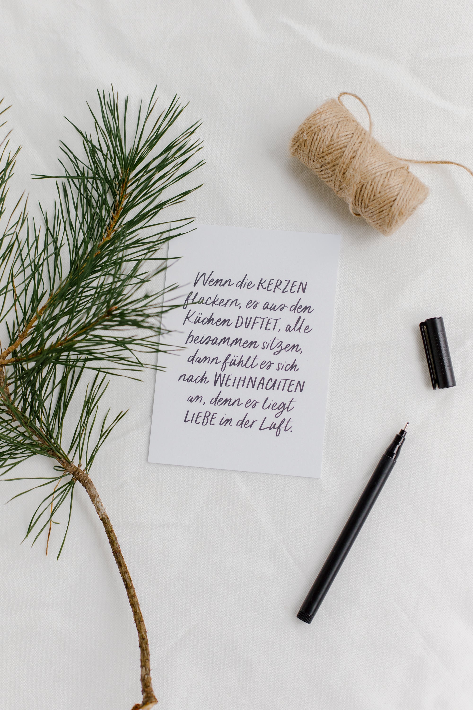 Weihnachtskarte Kerzen flackern