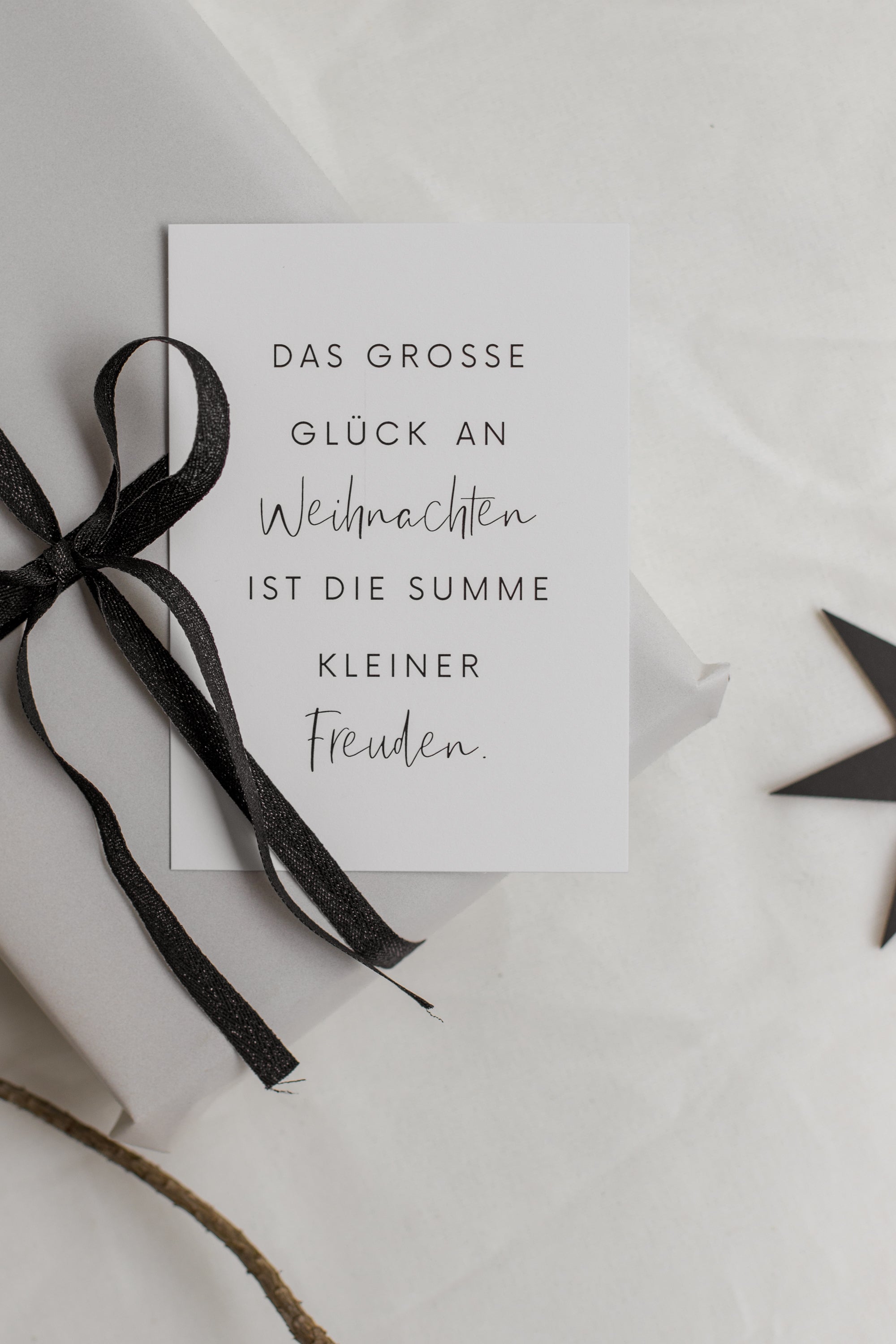 Weihnachtskarte Das große Glück