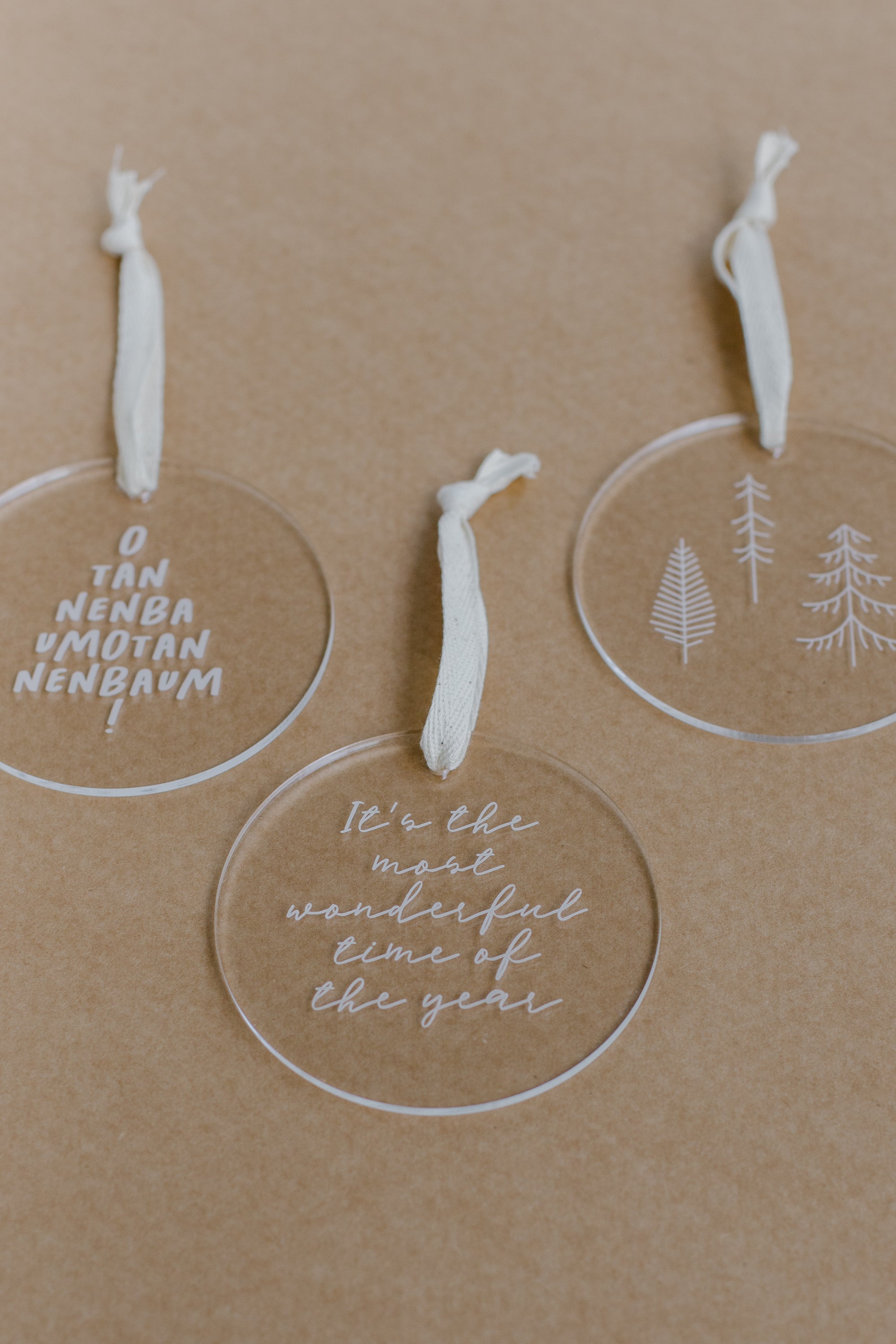 Weihnachtsschmuck Transparent 3-er Set