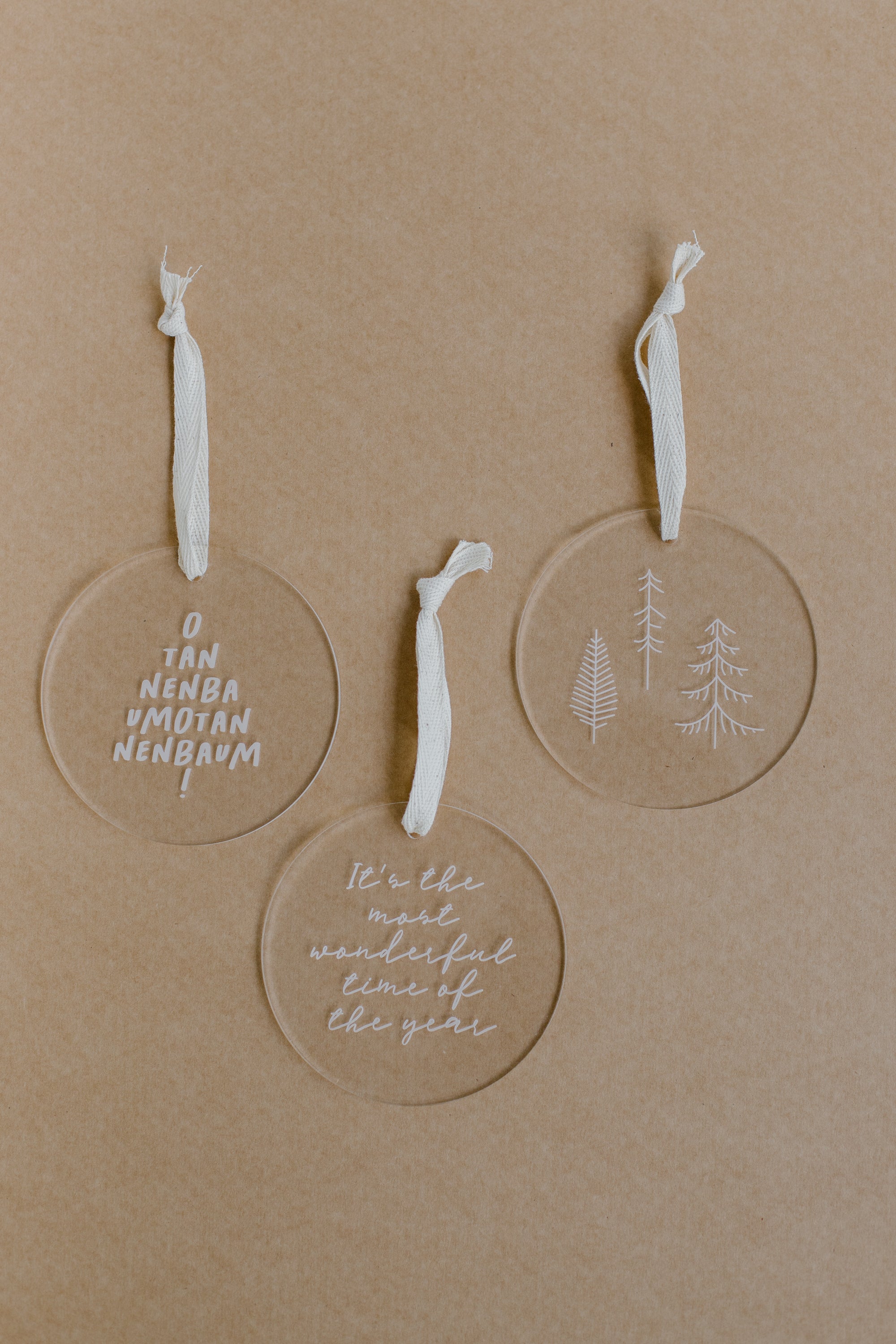 Weihnachtsschmuck Transparent 3-er Set