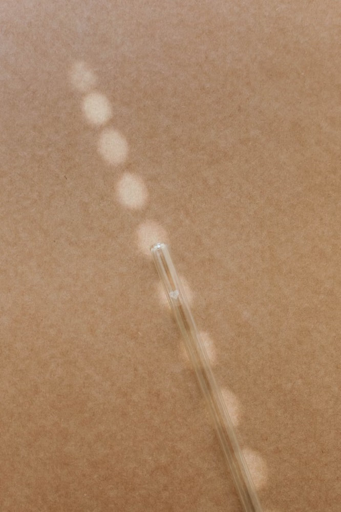 Glas-Strohhalm-Set mit Herzmotiv & Reinigungsbürste