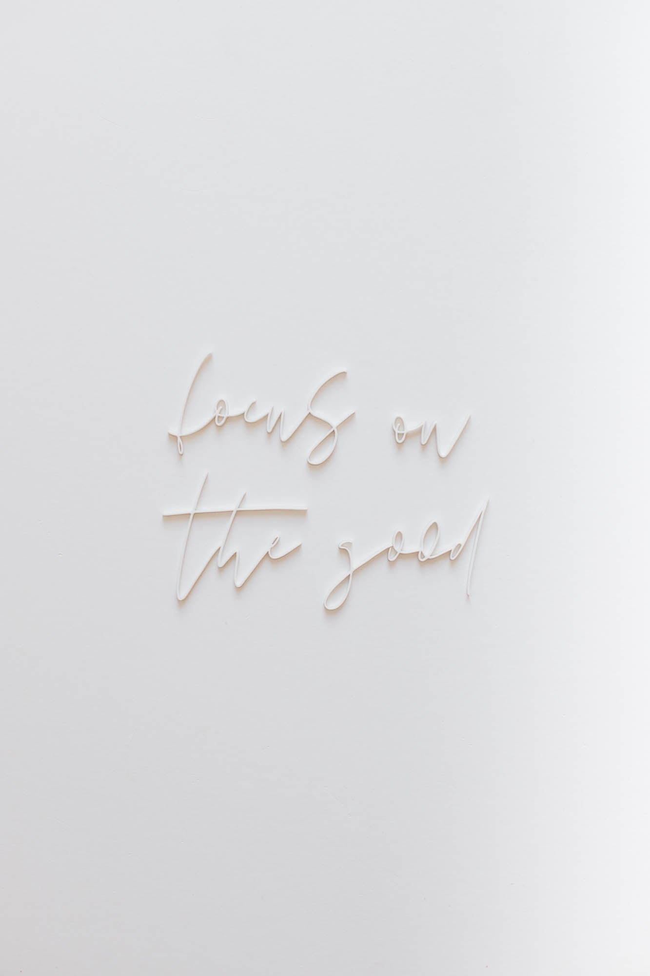 Wandschriftzug "focus on the good"