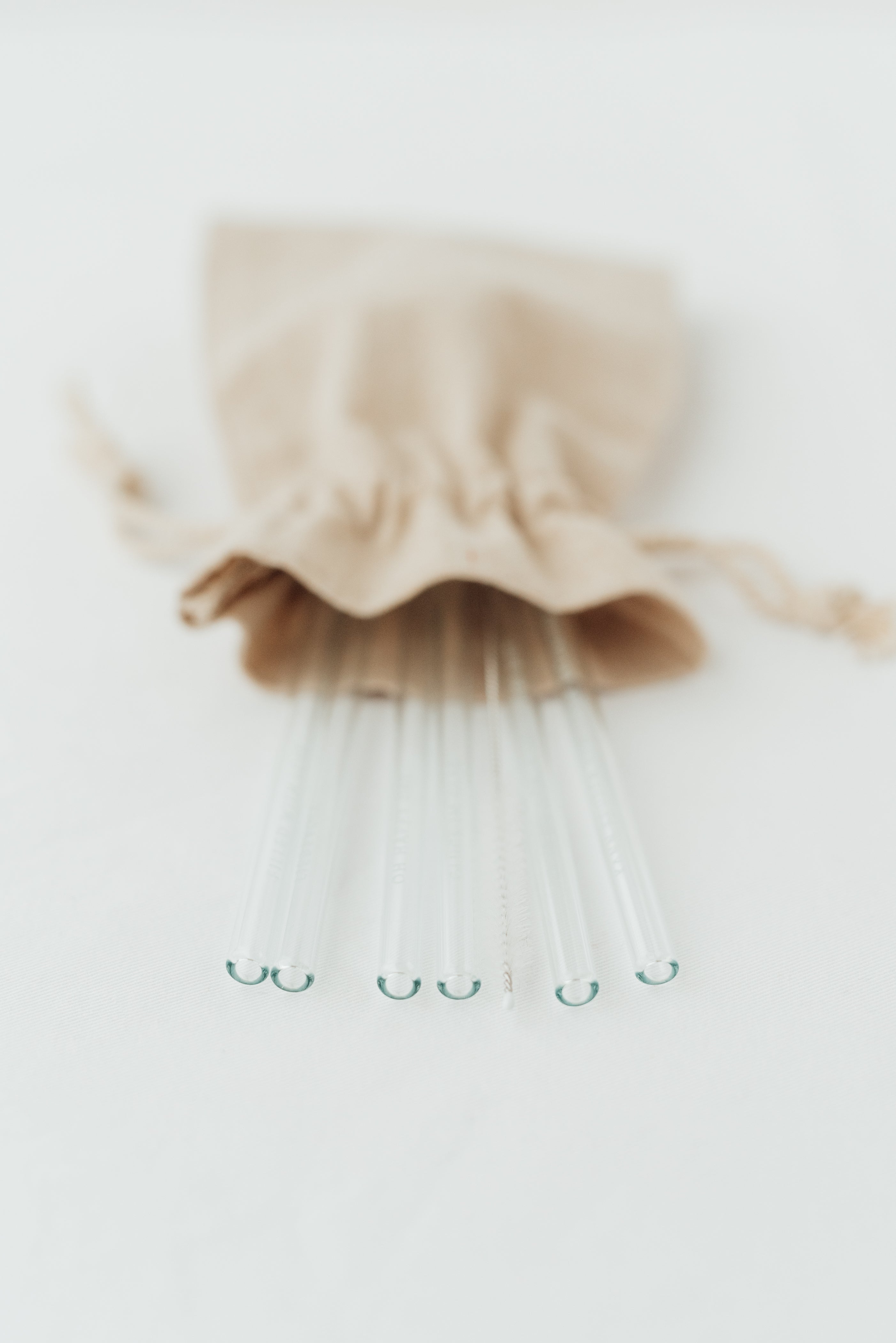 Glas-Strohhalm-Set mit Sprüchen & Reinigungsbürste