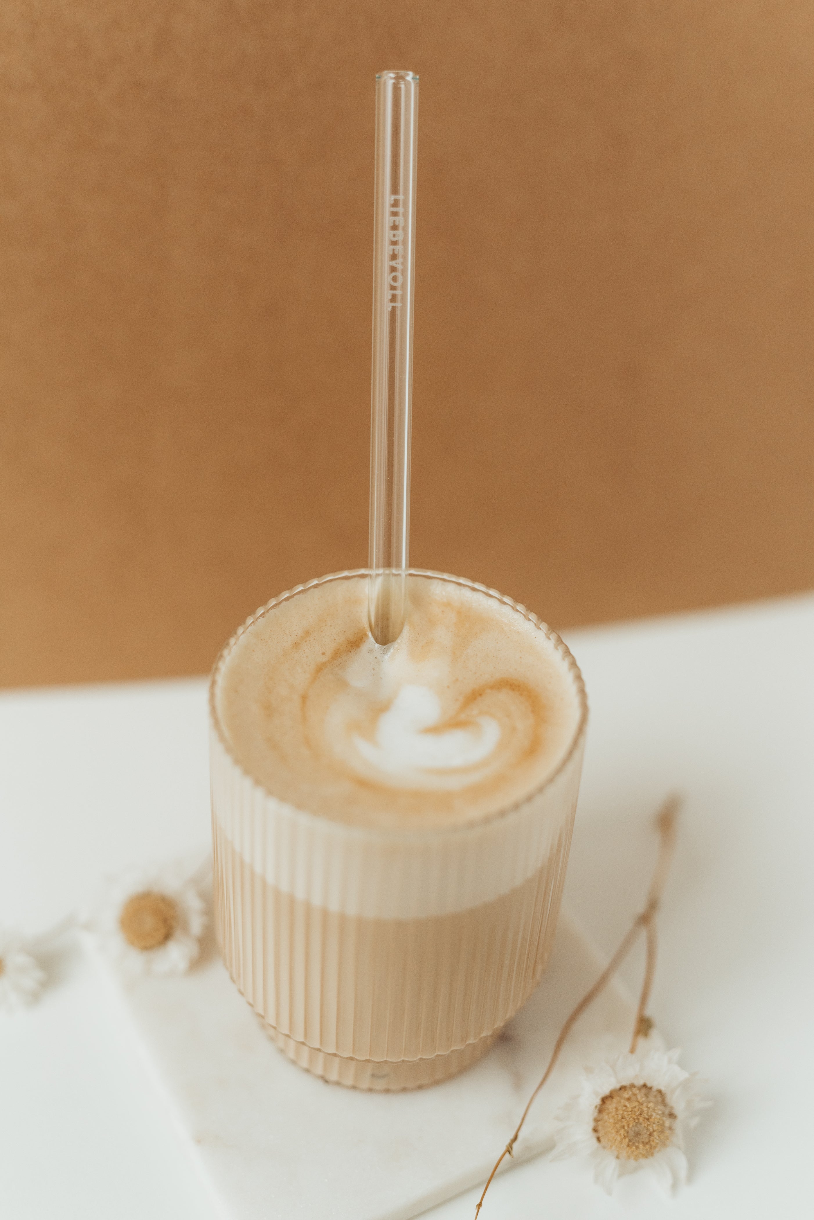 Glas-Strohhalm-Set mit Sprüchen & Reinigungsbürste