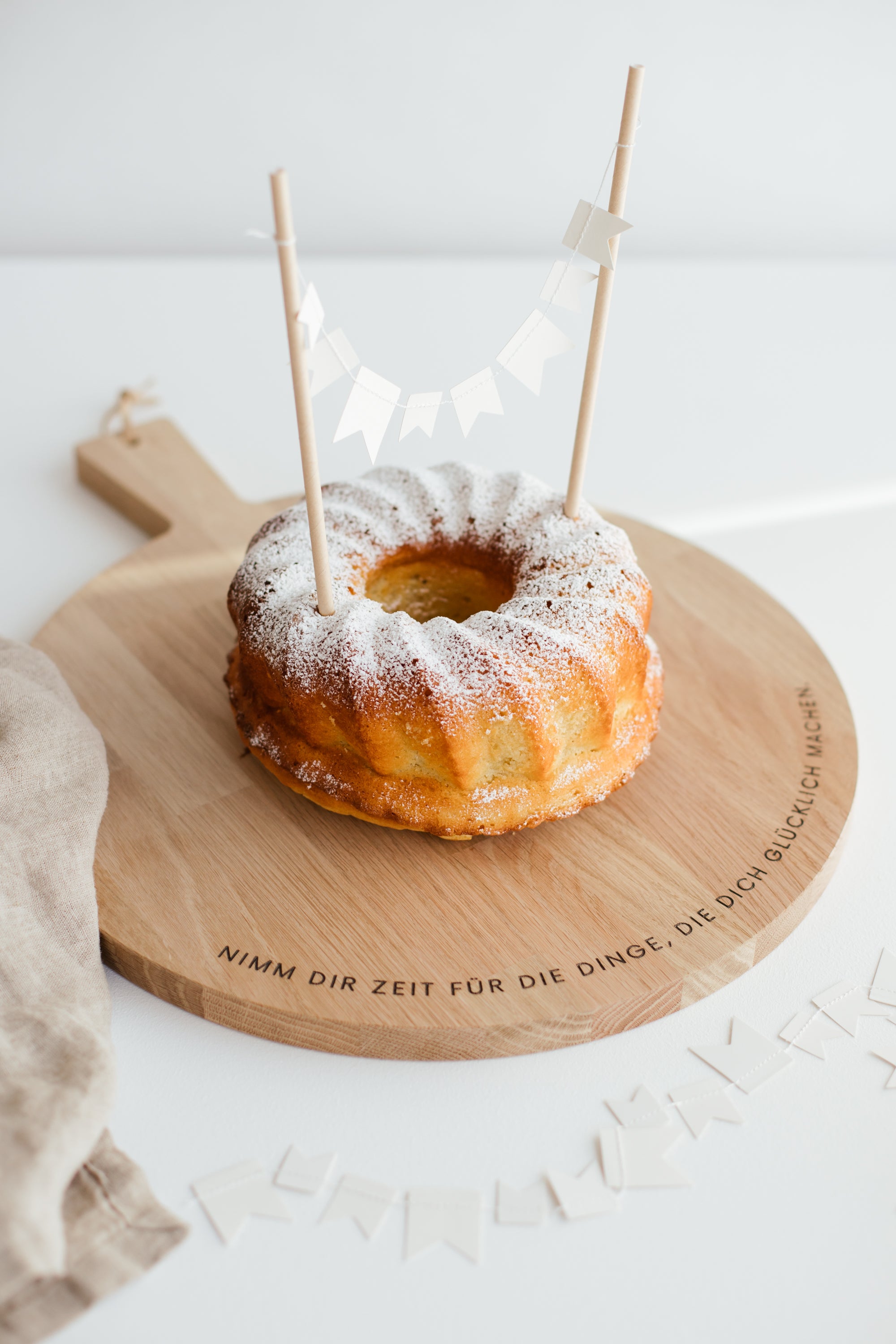 Schneidebrett Rund Nimm dir die Zeit