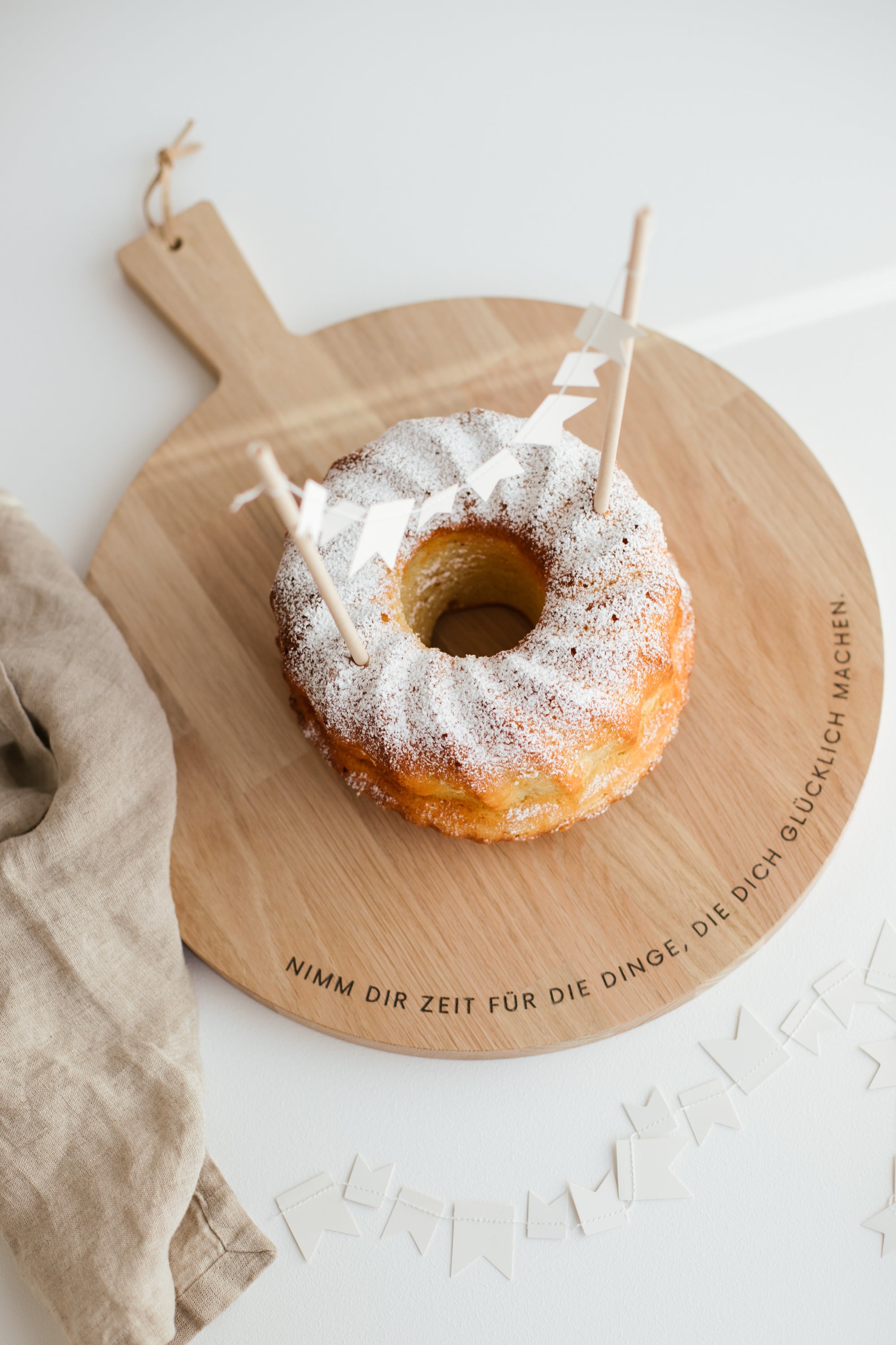 Schneidebrett Rund Nimm dir die Zeit