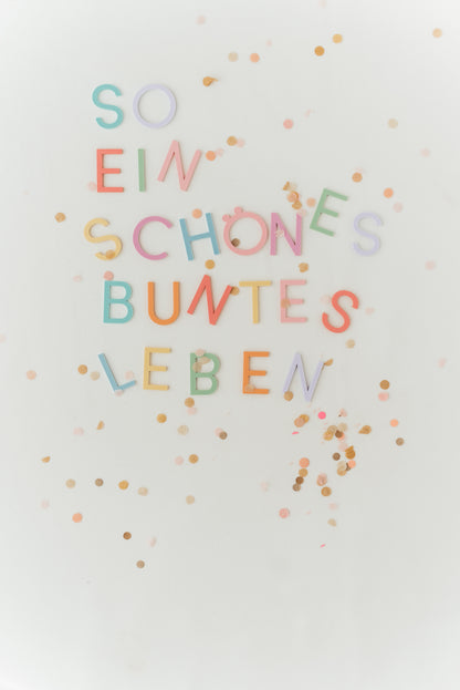 Deko Buchstabe Bunt Klein