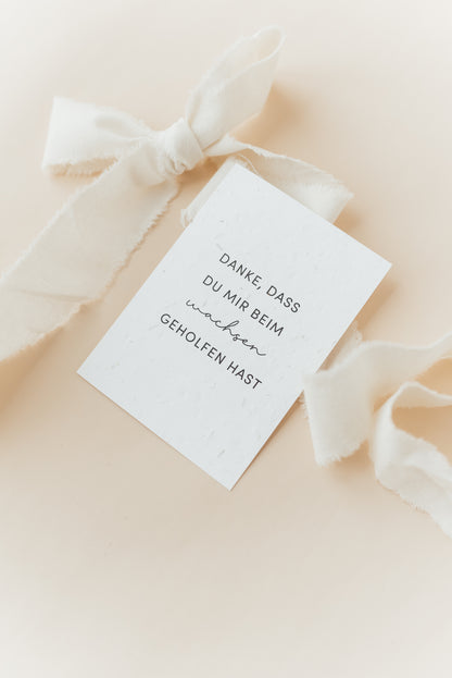 Postkarte wachsen geholfen (Samenpostkarte)