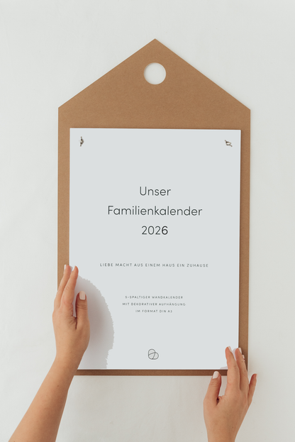Familienkalender – Hausform mit 5 Spalten