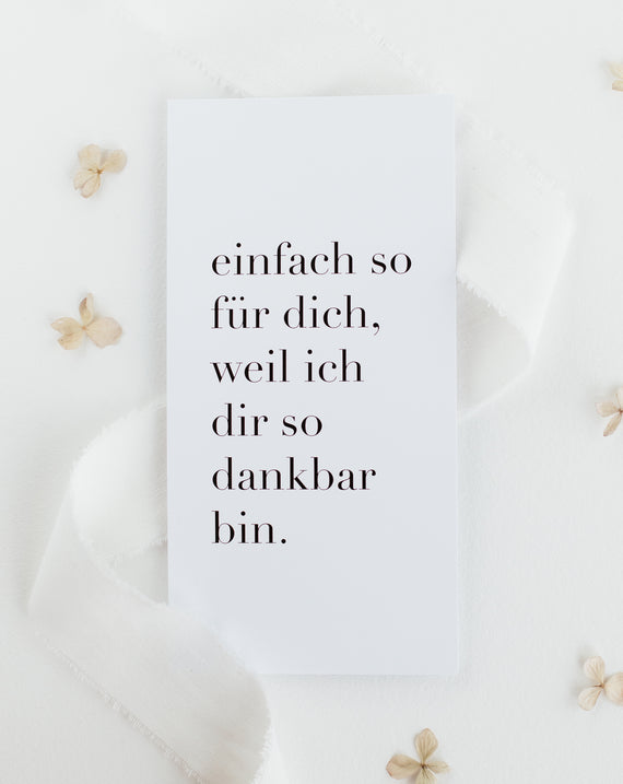 Postkarte Dankbar Sein