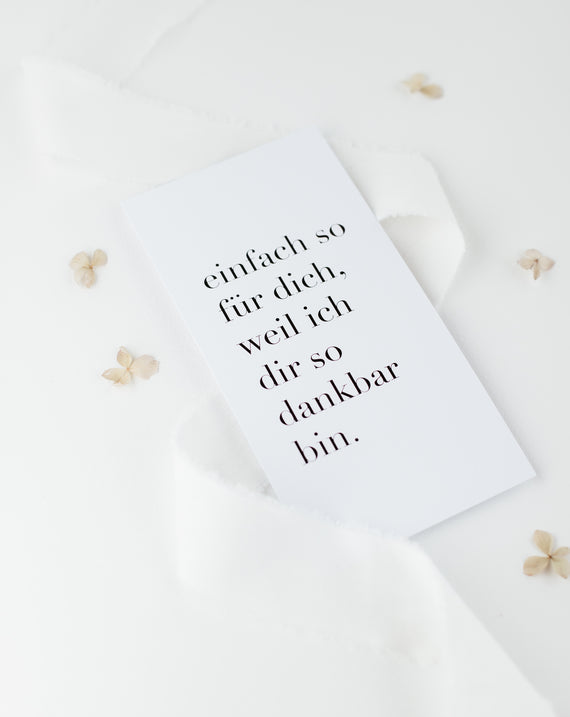 Postkarte Dankbar Sein