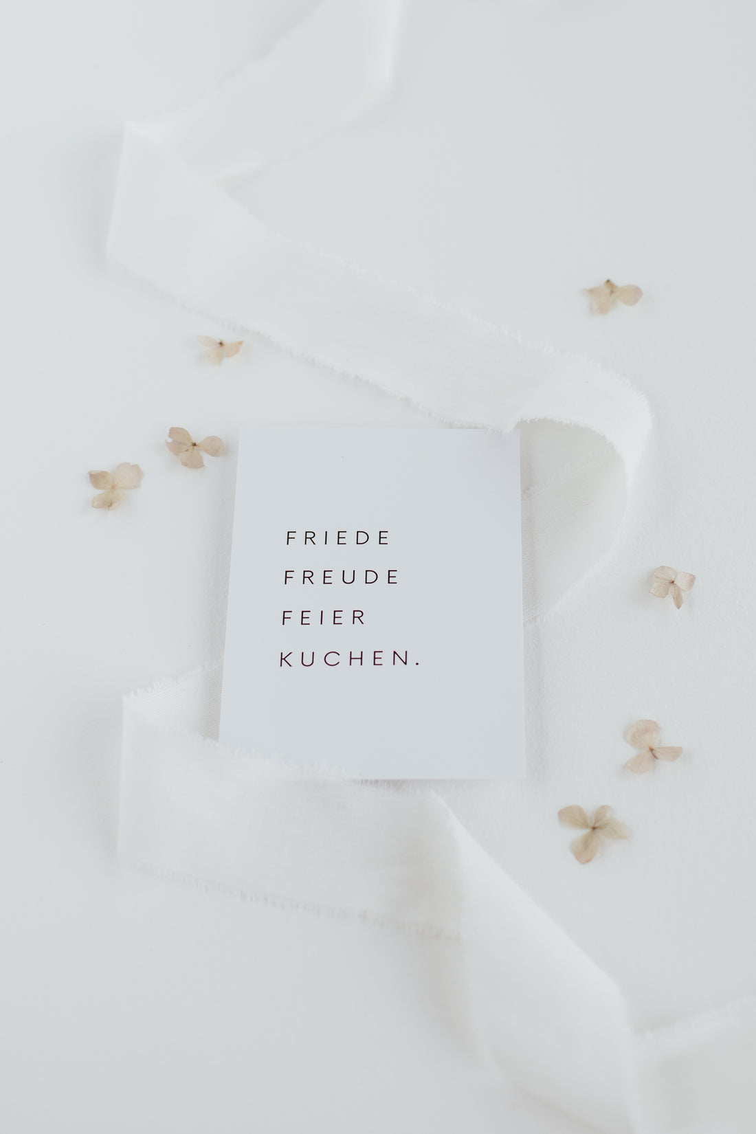 Postkarte Friede Freude Feier Kuchen