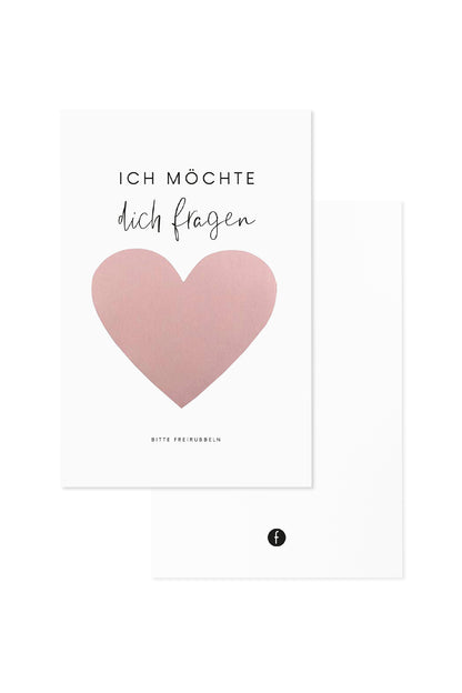 Rubbelkarte &quot;Ich möchte dich fragen&quot;